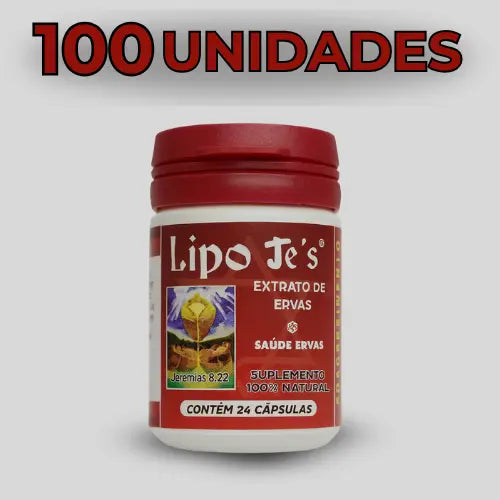 Lipo Je's Suplemento Alimentar Natural com Fibras e Ingredientes Vegetais – 24 Cápsulas