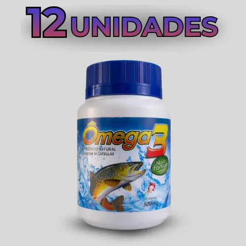 Ômega 3 500 mg – Suplemento Alimentar Natural com Óleo de Peixe – 30 Cápsulas