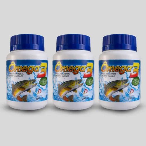 Ômega 3 500 mg – Suplemento Alimentar Natural com Óleo de Peixe – 30 Cápsulas
