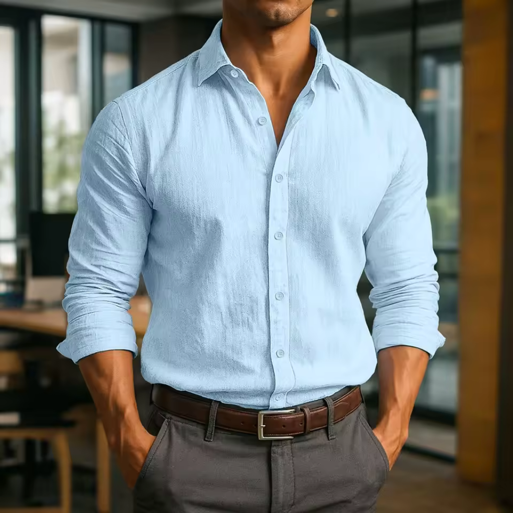 Camisa de Linho Masculina Forllini Portofino