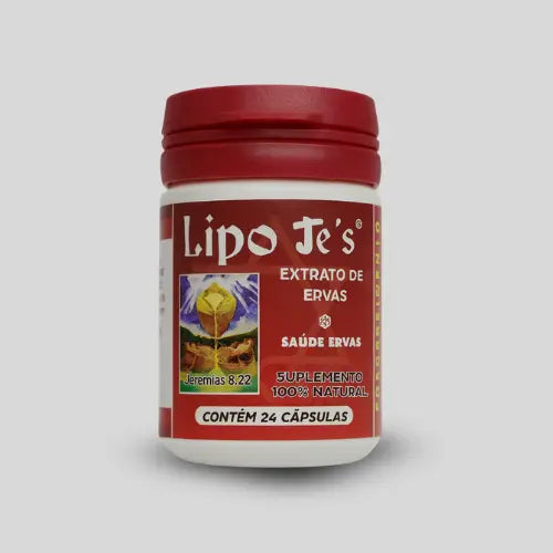 Lipo Je's Suplemento Alimentar Natural com Fibras e Ingredientes Vegetais – 24 Cápsulas