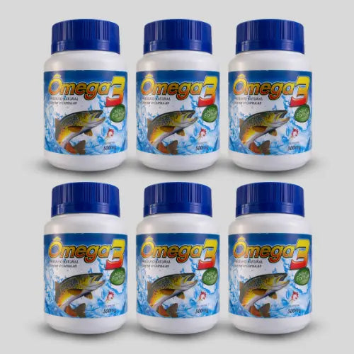 Ômega 3 500 mg – Suplemento Alimentar Natural com Óleo de Peixe – 30 Cápsulas