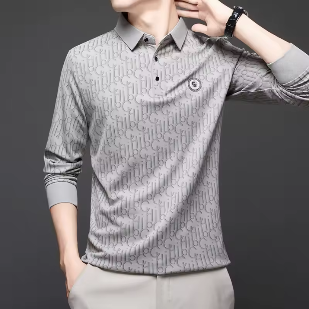 Camisa Polo Masculina Lorennzi Grigio 6
