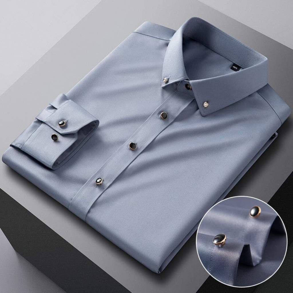 Camisa Social Slim Lorennzi em Seda Gelo 9