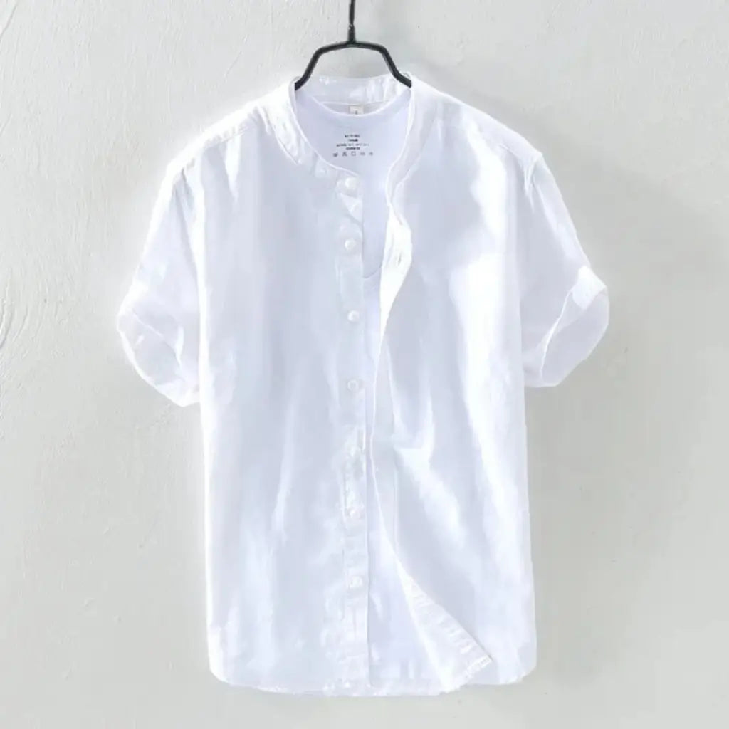 Camisa de Linho Masculina Lorennzi Bianco 5