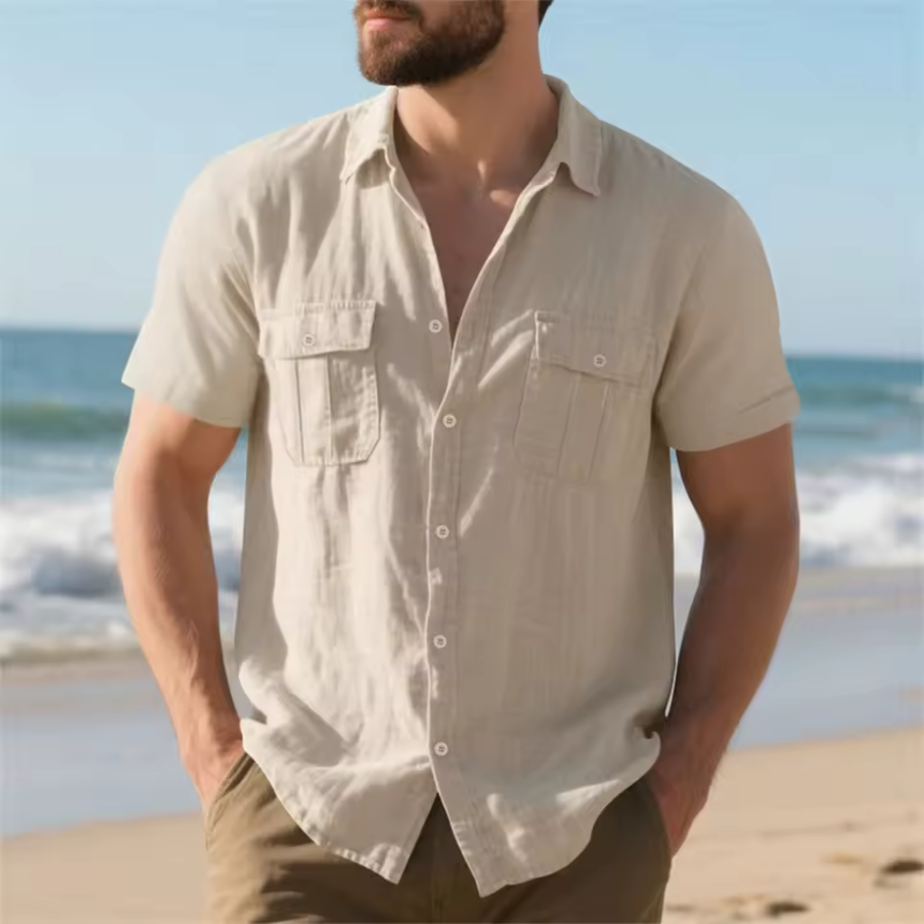 Camisa de Linho Masculina Lorennzi Costa 2