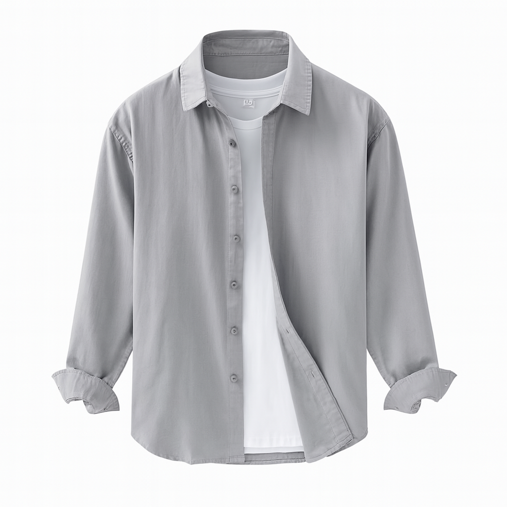 Camisa de Linho Masculina Lorennzi Grigio