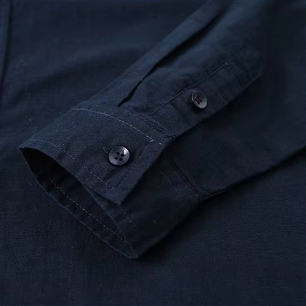 Camisa de Linho Masculina Lorennzi Grigio 7