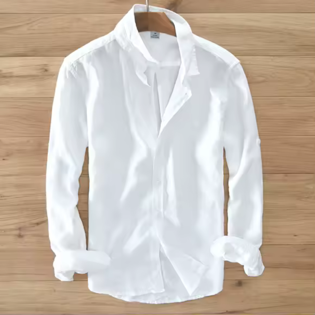 Camisa de Linho Masculina Lorennzi Italy 4