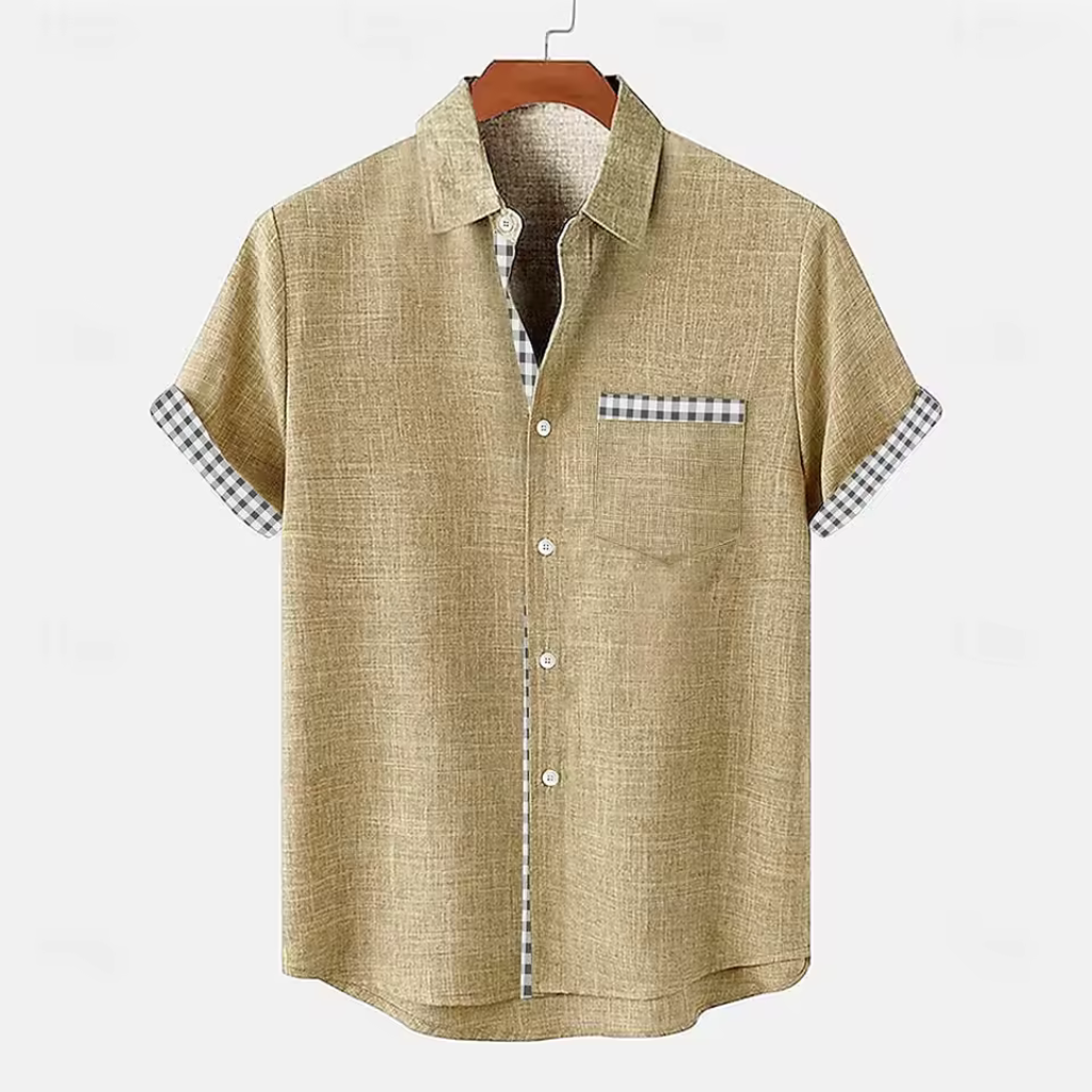 Camisa de Linho Masculina Lorennzi Marino 3
