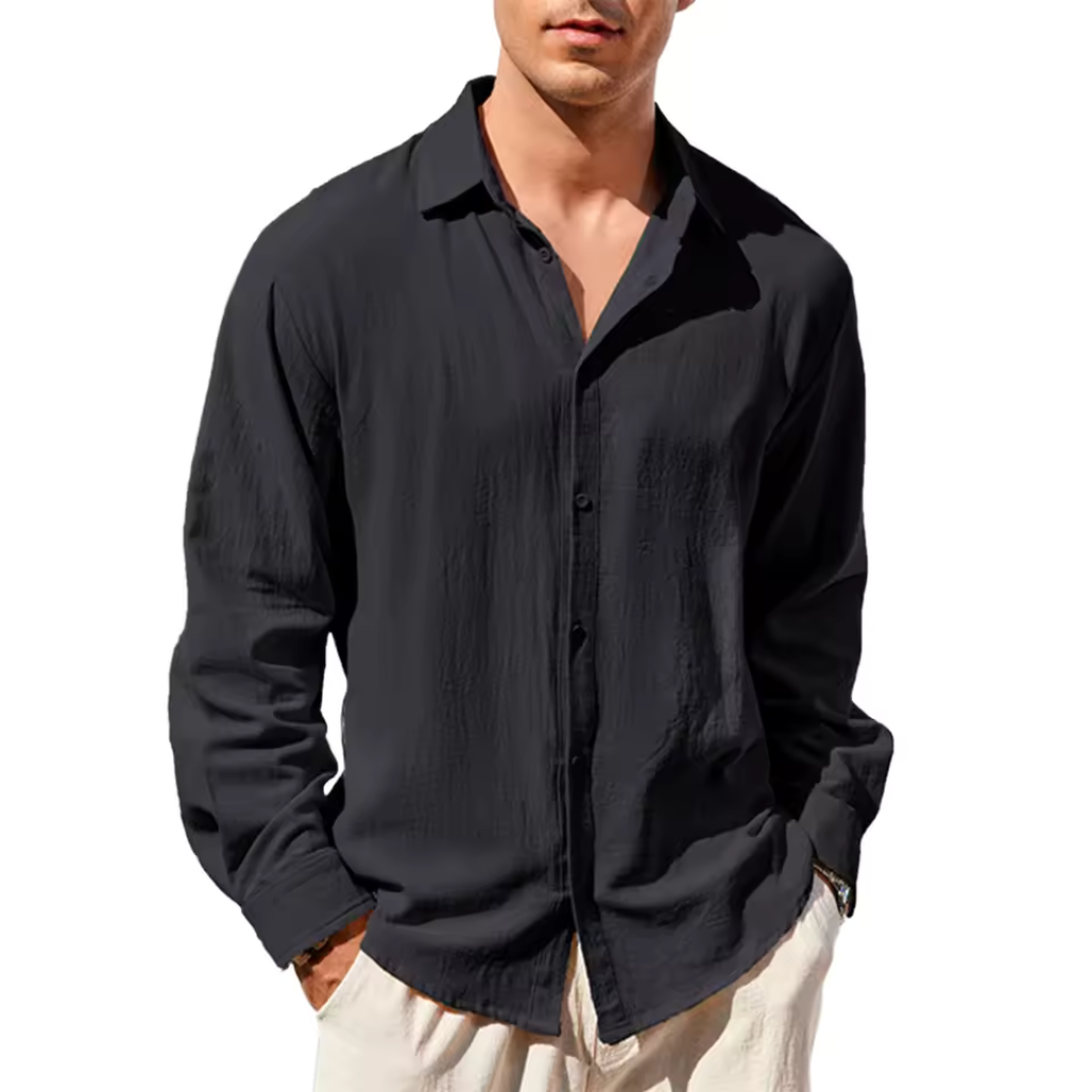 Camisa de Linho Masculina Lorennzi Positano 4