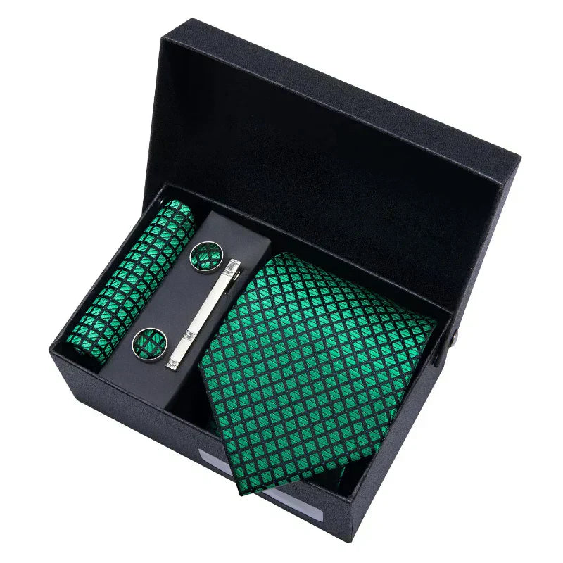 Conjunto Gravata Xadrez de Seda Lorennzi 2