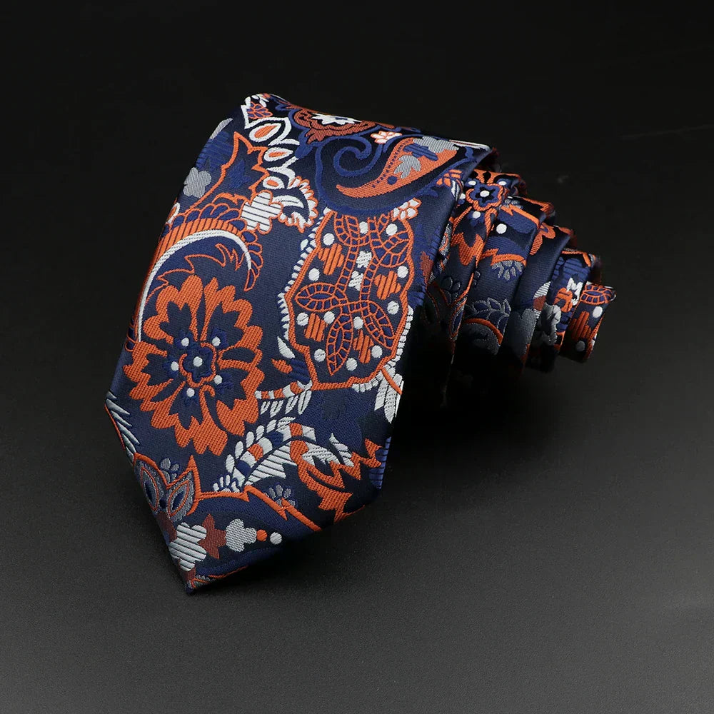 Gravata Estampada Floral Roman 20