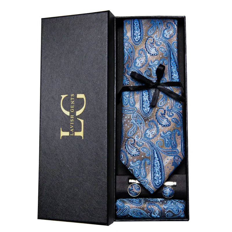 Kit Gravata Estampada de Seda Vitale Lorennzi 20