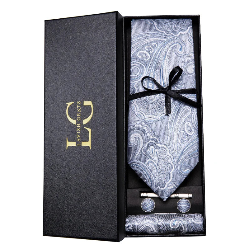 Kit Gravata Estampada de Seda Vitale Lorennzi 9