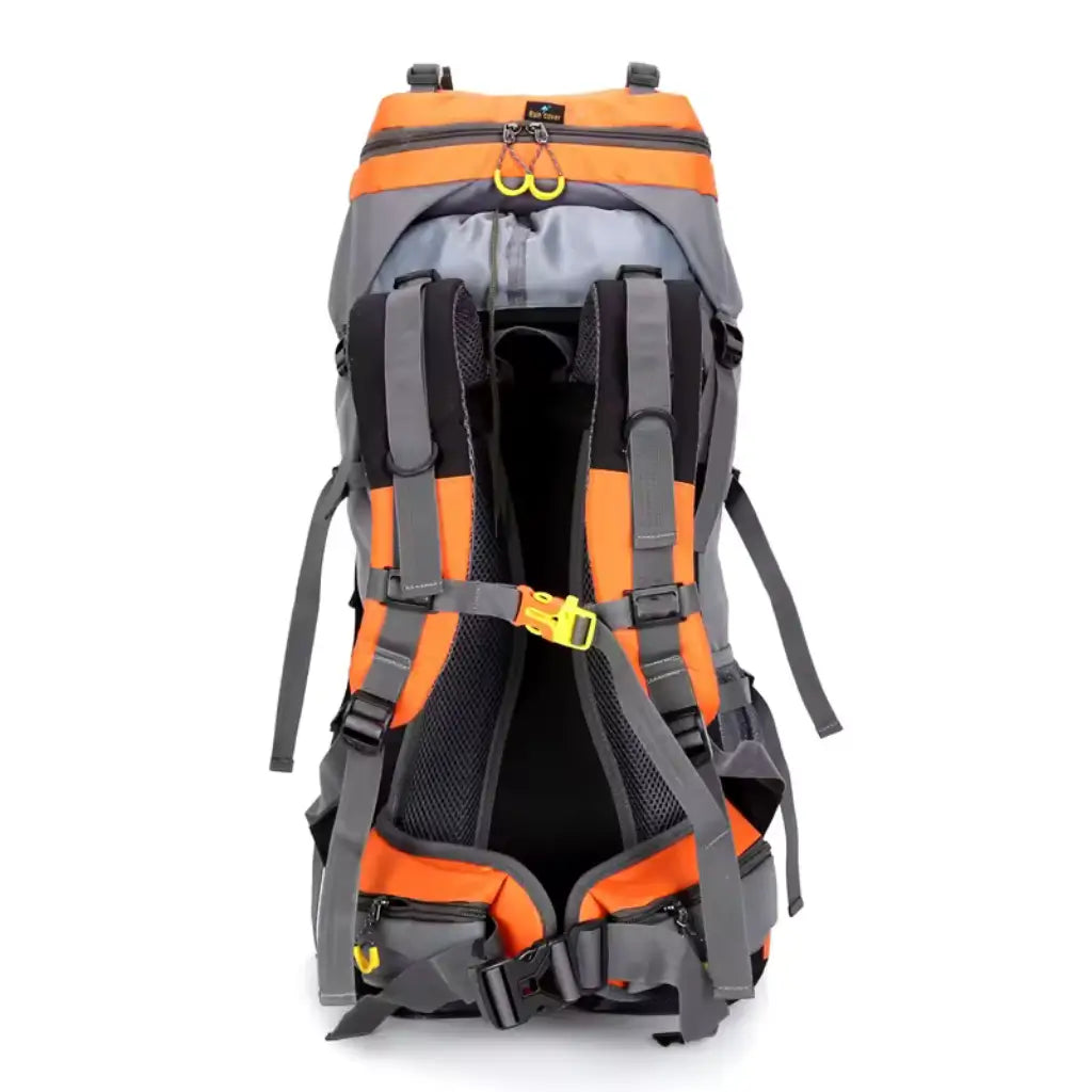 Mochila-Cargueira-Impermeavel-Lorennzi-60L-Laranja-Costas