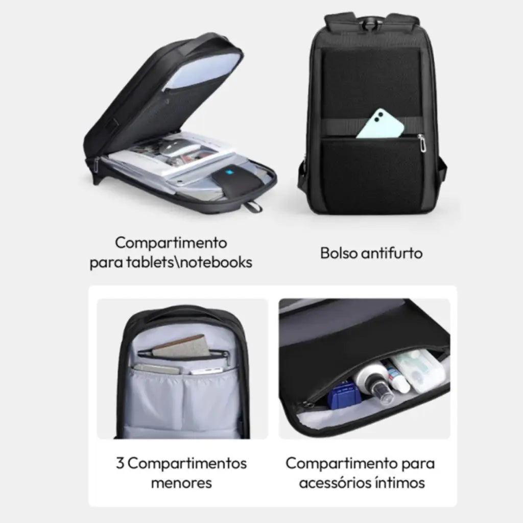 Mochila Executiva Impermeável Notebook 15.6" USB Lorennzi 5
