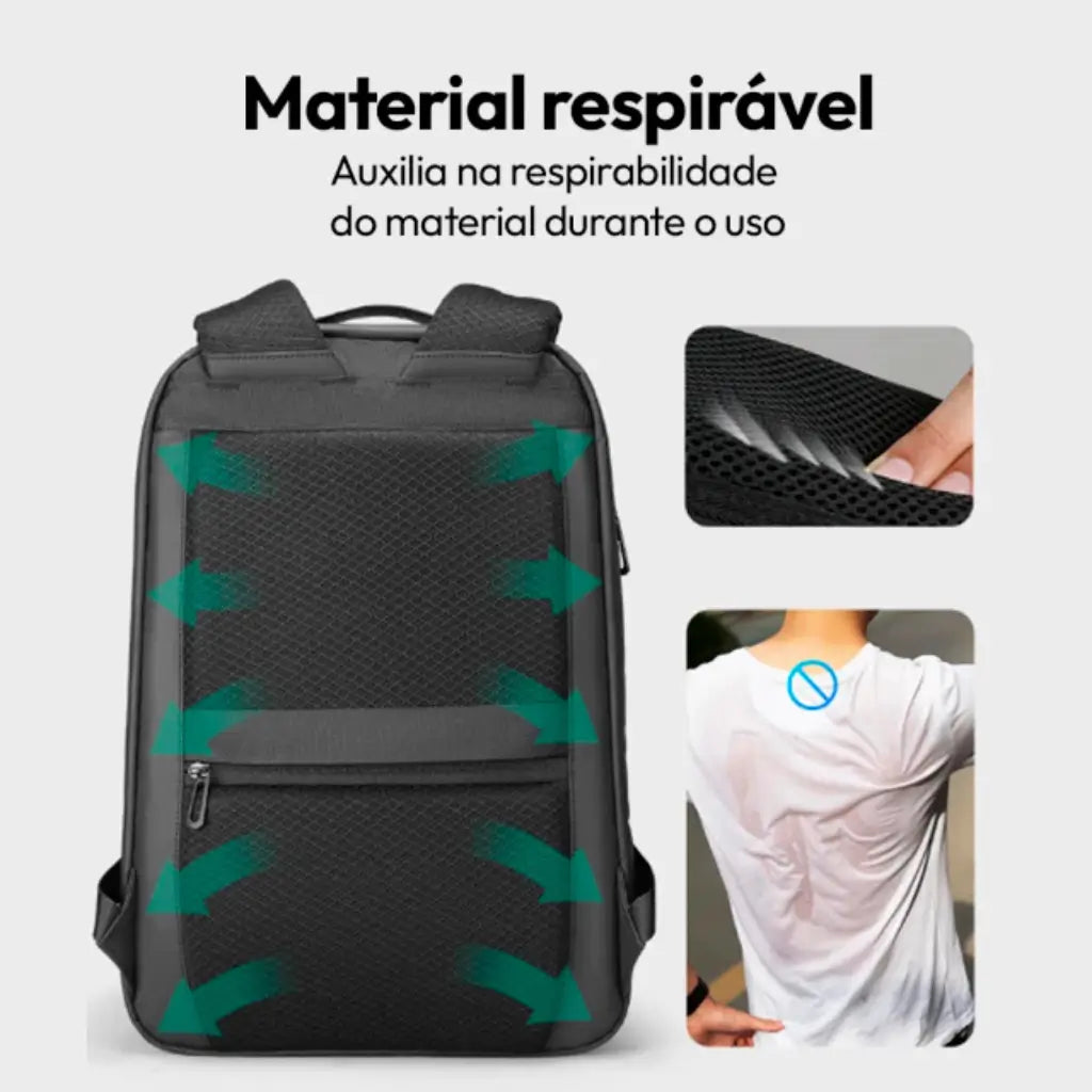 Mochila Executiva Impermeável Notebook 15.6" USB Lorennzi 6