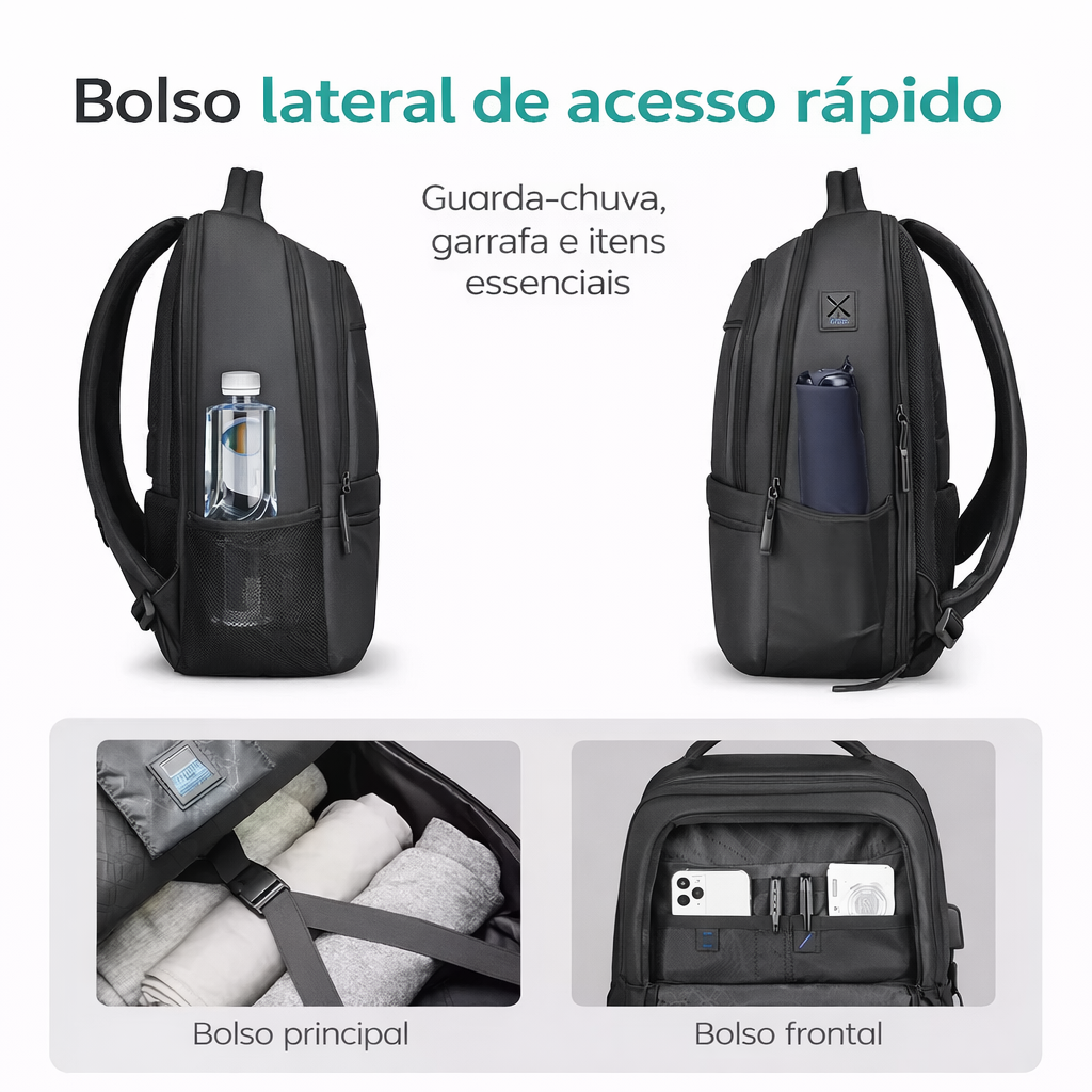 Mochila Executiva Notebook 15.6" Coast Lorennzi 5