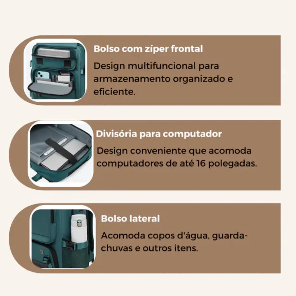 Mochila de Viagem Impermeável Pack Lorennzi 8