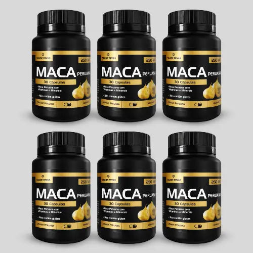 Maca Peruana 250 mg – Suplemento Alimentar Natural com Lepidium meyenii – 30 Cápsulas