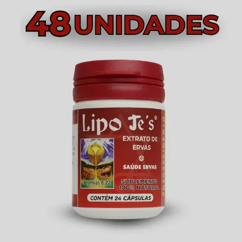 Lipo Je's Suplemento Alimentar Natural com Fibras e Ingredientes Vegetais – 24 Cápsulas