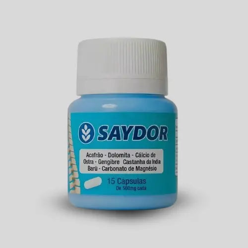 Saydor 500 mg – Suplemento Alimentar Natural com Minerais e Extratos Vegetais – 15 Cápsulas