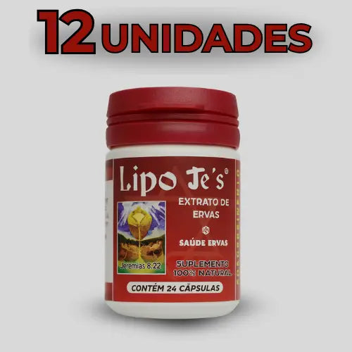 Lipo Je's Suplemento Alimentar Natural com Fibras e Ingredientes Vegetais – 24 Cápsulas