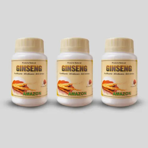 Suplemento Alimentar Natural com Extrato de Ginseng (Panax spp.) – 30 Cápsulas