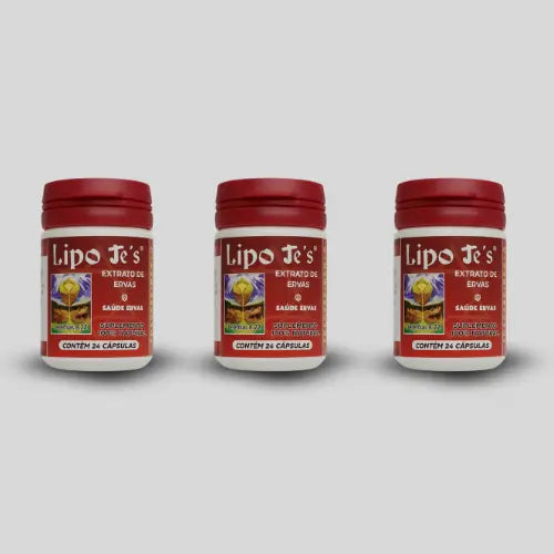 Lipo Je's Suplemento Alimentar Natural com Fibras e Ingredientes Vegetais – 24 Cápsulas