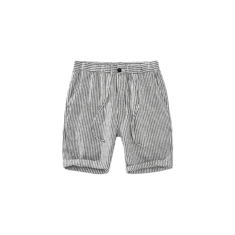 Bermuda de Linho Masculina Lorennzi Listrada