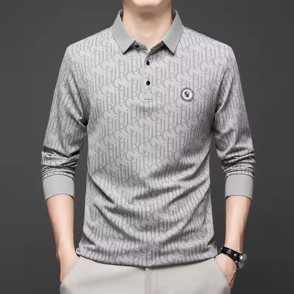 Camisa Polo Masculina Lorennzi Grigio 5