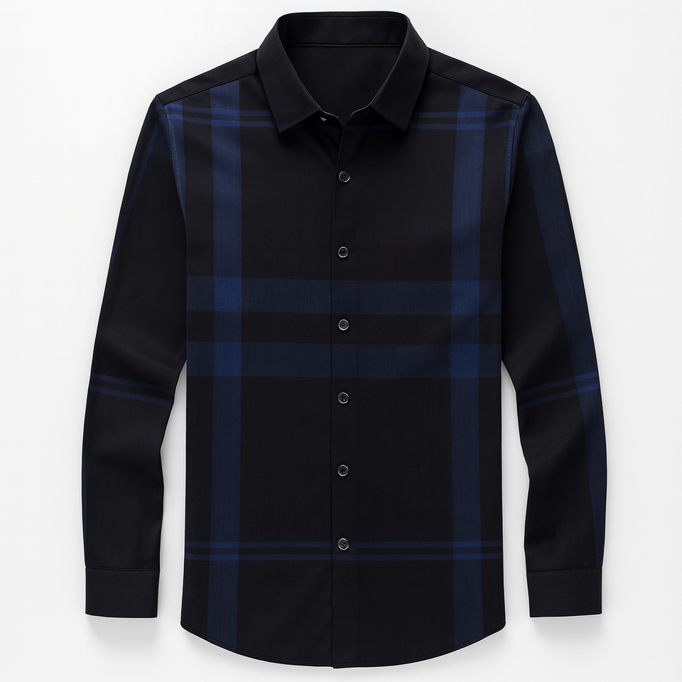 Camisa Social de Seda Xadrez Lorennzi