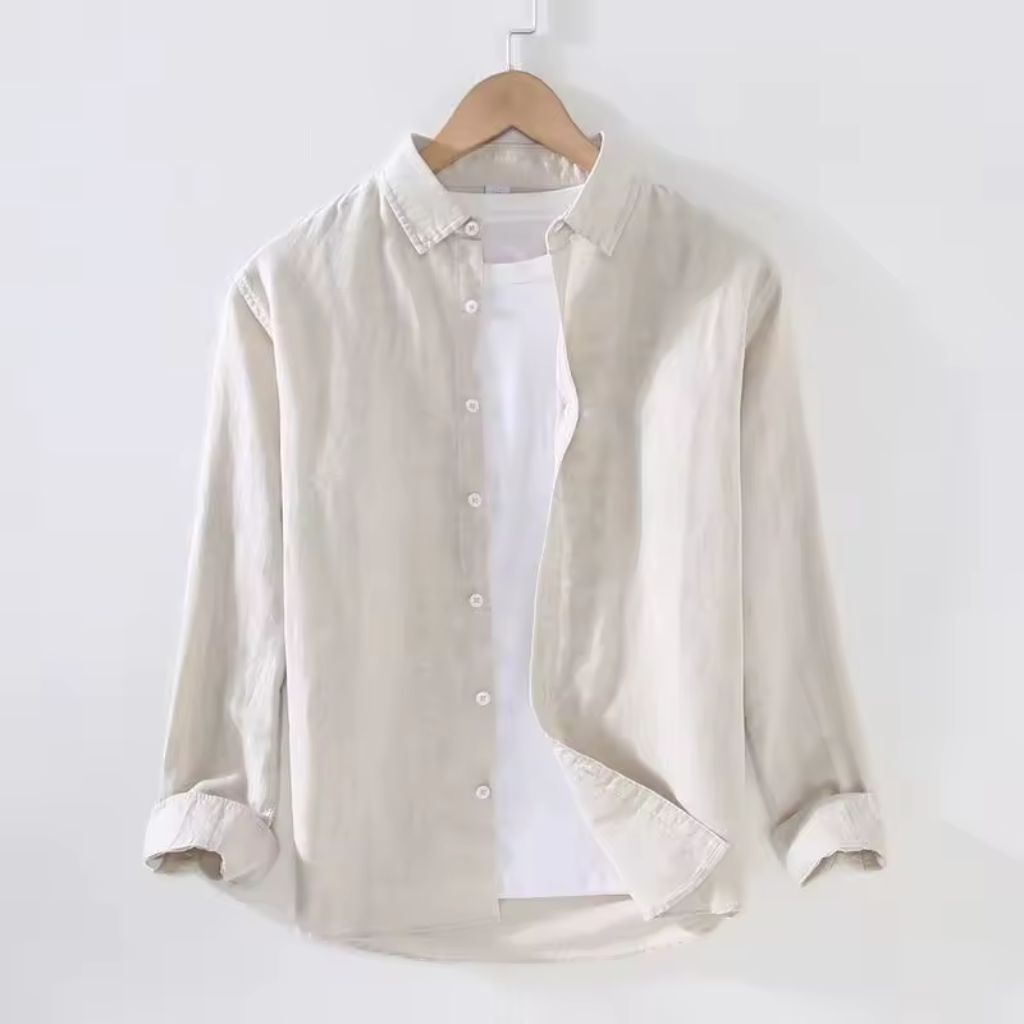 Camisa de Linho Lorennzi Blu Marino 3