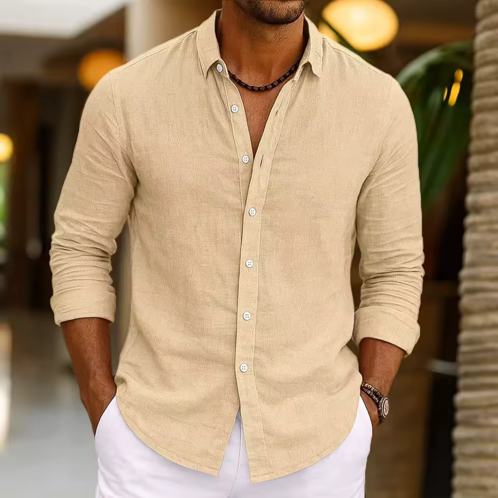 Camisa de Linho Masculina Lorennzi Amalfi 3