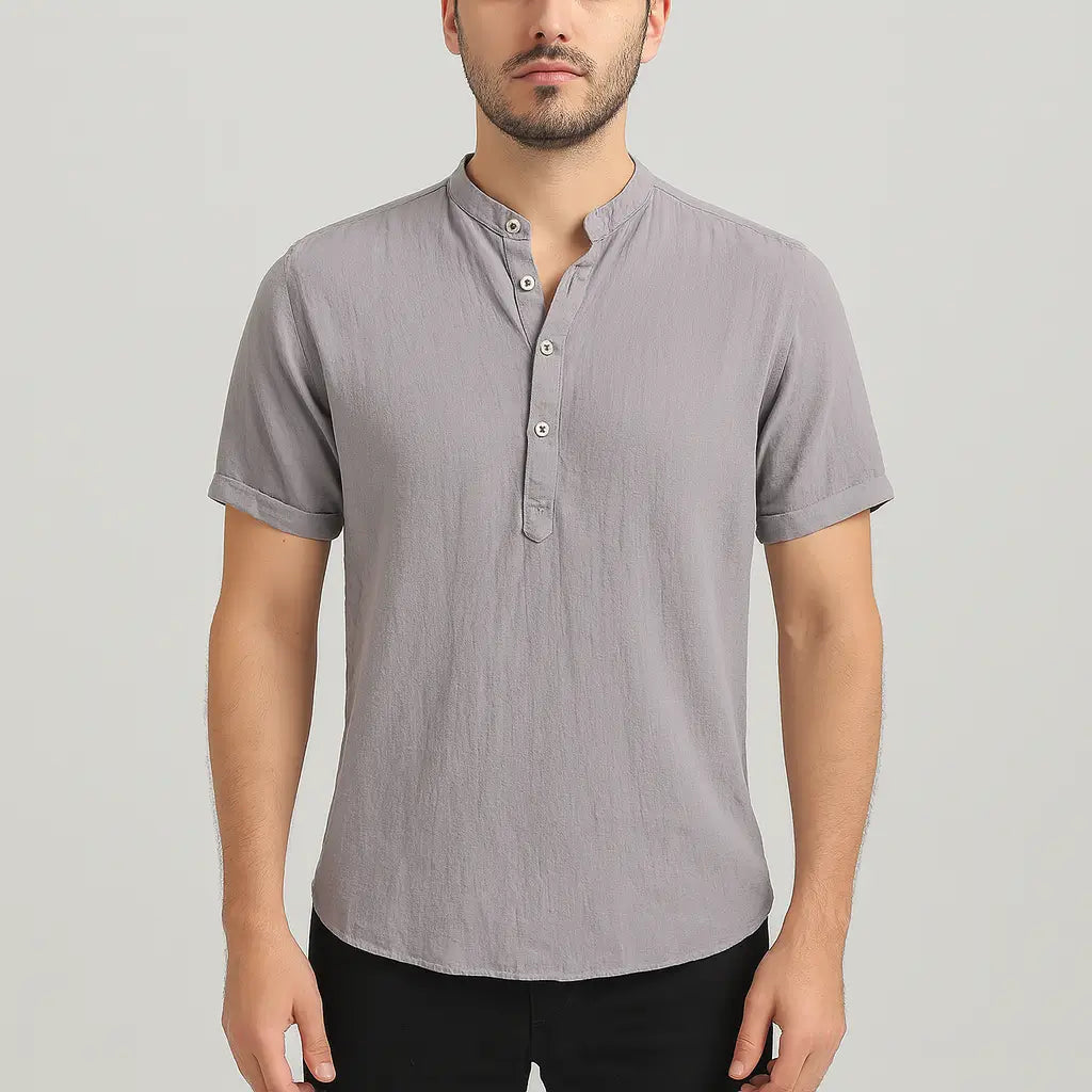 Camisa de Linho Masculina Lorennzi Azure 2