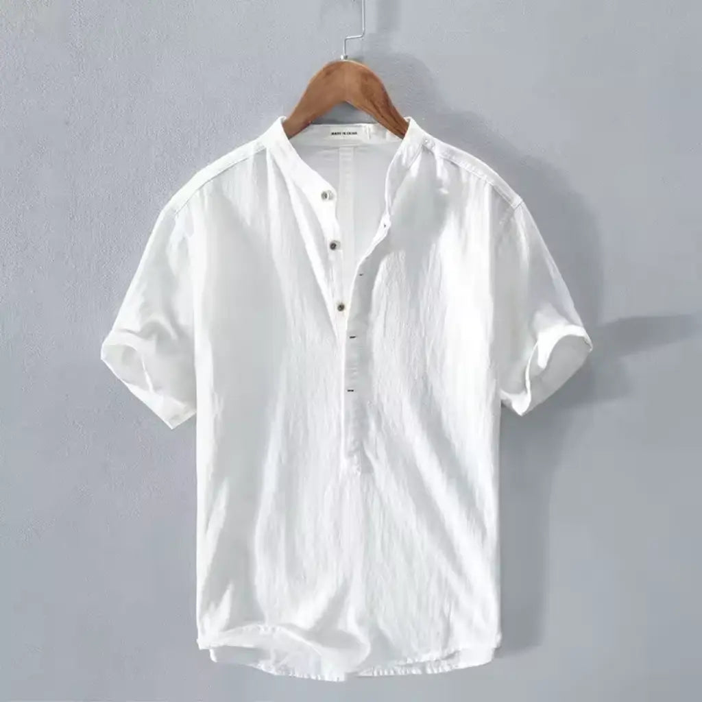 Camisa de Linho Masculina Lorennzi Azure 3