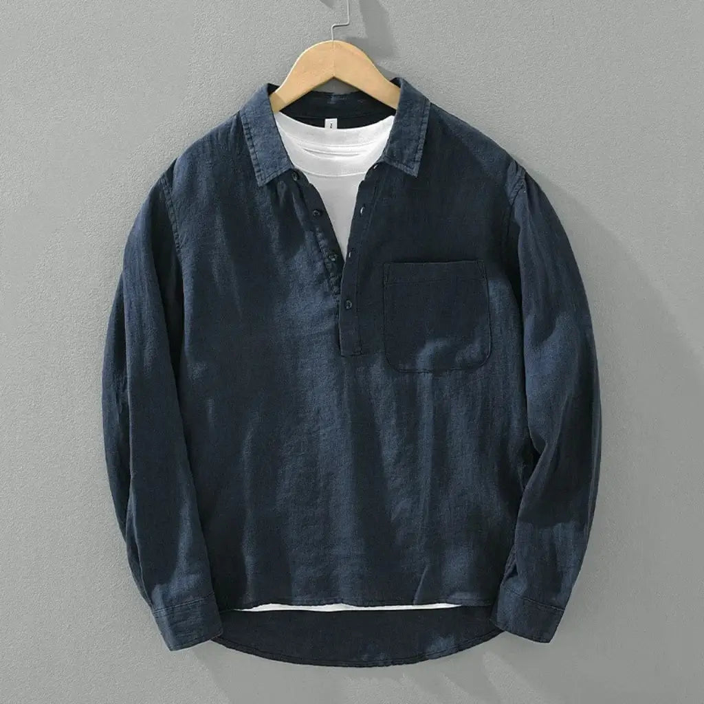 Camisa de Linho Masculina Lorennzi Casual 4