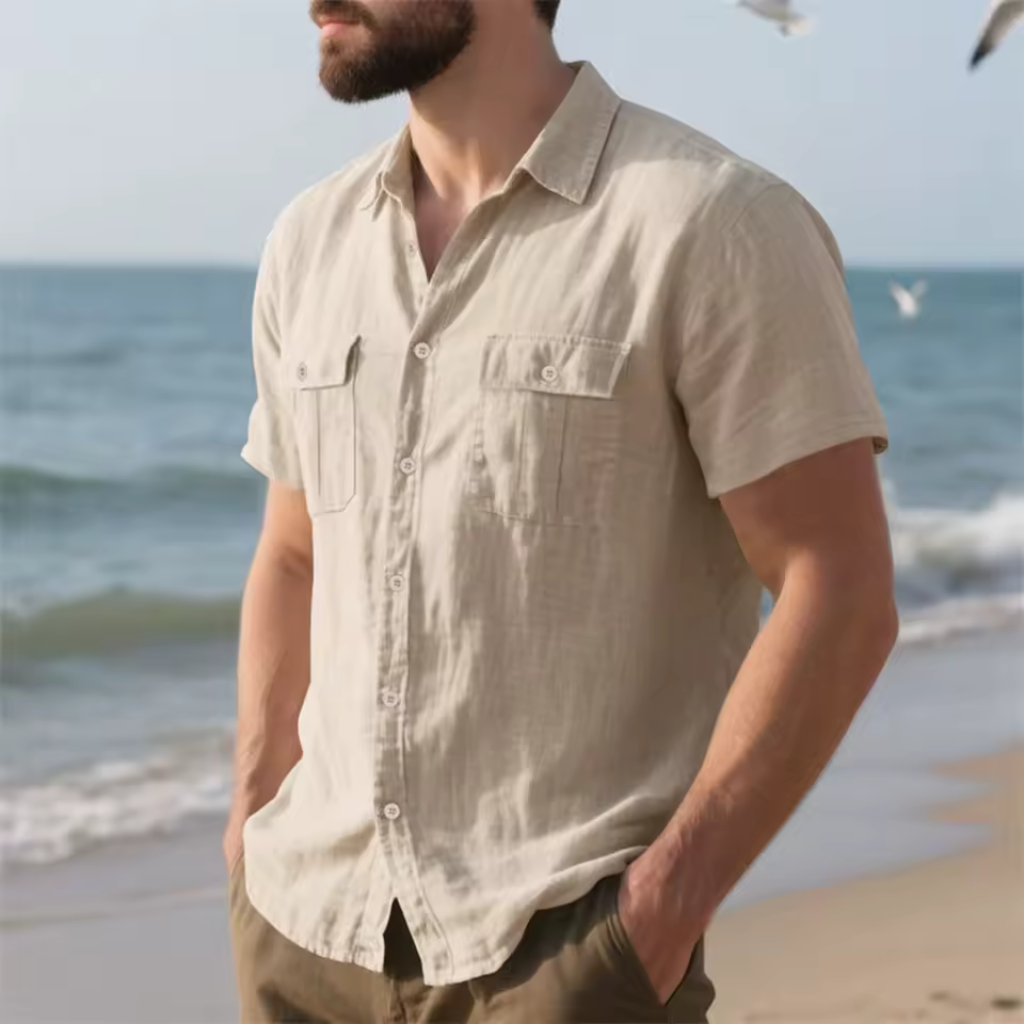 Camisa de Linho Masculina Lorennzi Costa 6