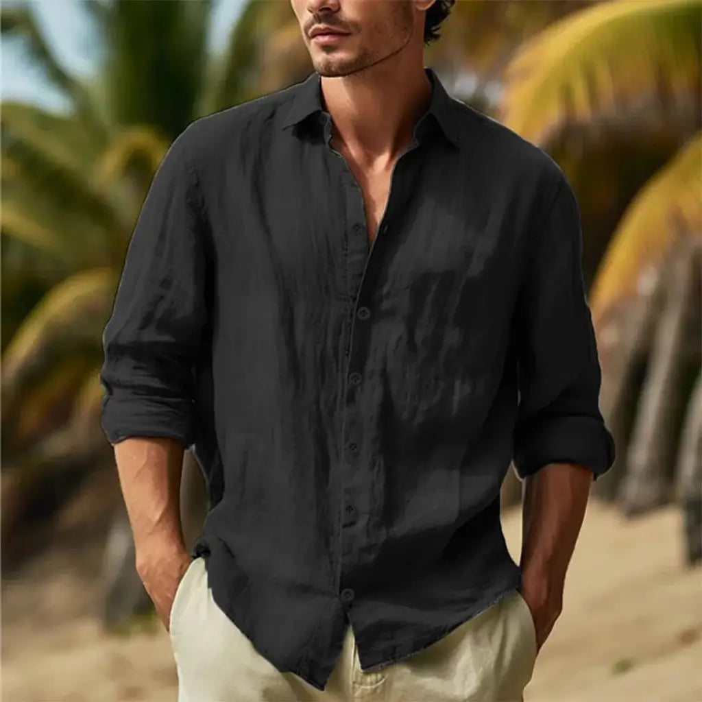 Camisa de Linho Masculina Lorennzi Kenzo 4