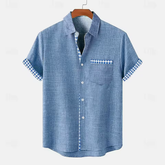 Camisa de Linho Masculina Lorennzi Marino 4