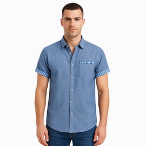 Camisa de Linho Masculina Lorennzi Marino 5