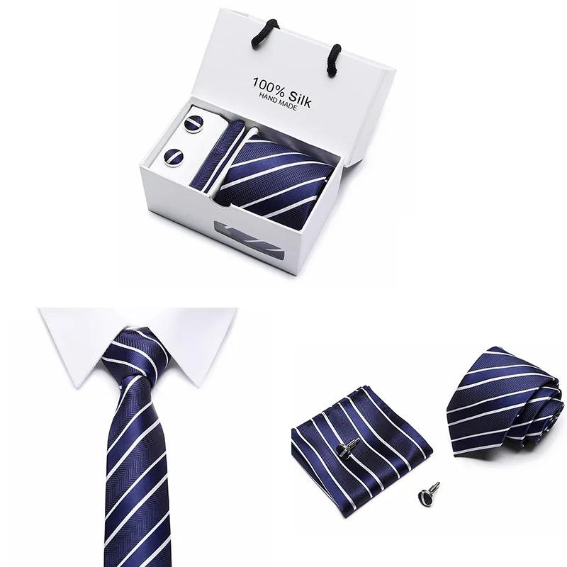 Conjunto de Gravata Listrada de Seda Lorennzi 13