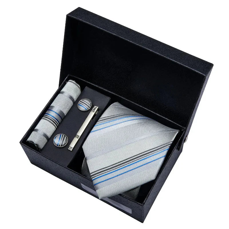 Gravata Listrada Conjunto de Seda Lorennzi 12