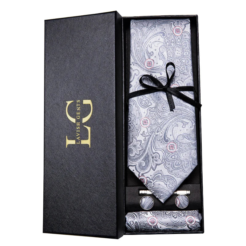Kit Gravata Estampada de Seda Vitale Lorennzi 19