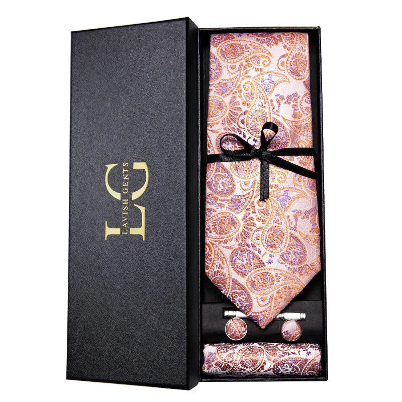 Kit Gravata Estampada de Seda Vitale Lorennzi 22