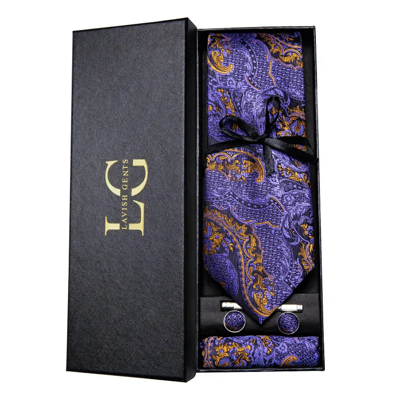 Kit Gravata Estampada de Seda Vitale Lorennzi 31