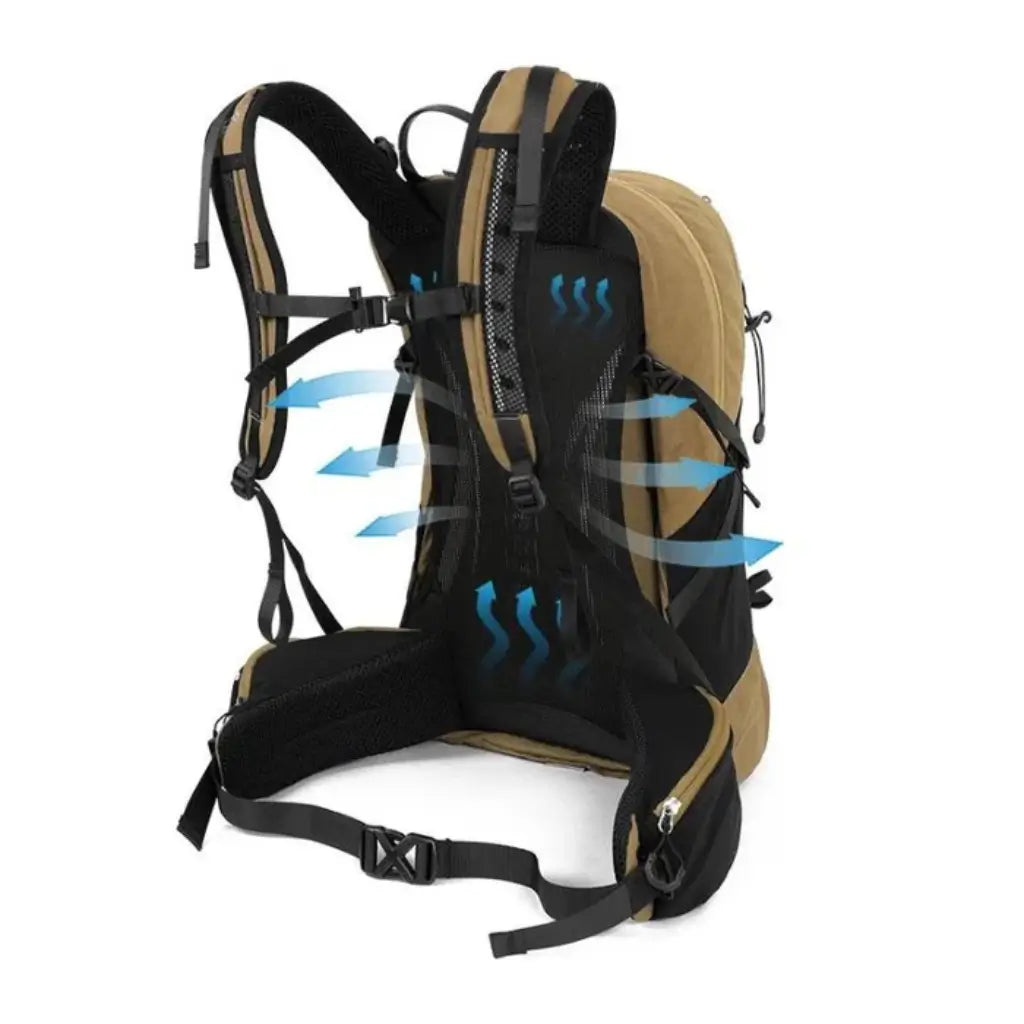 Mochila-Impermeavel-Camping-Lorennzi-35L-Caqui-Costa