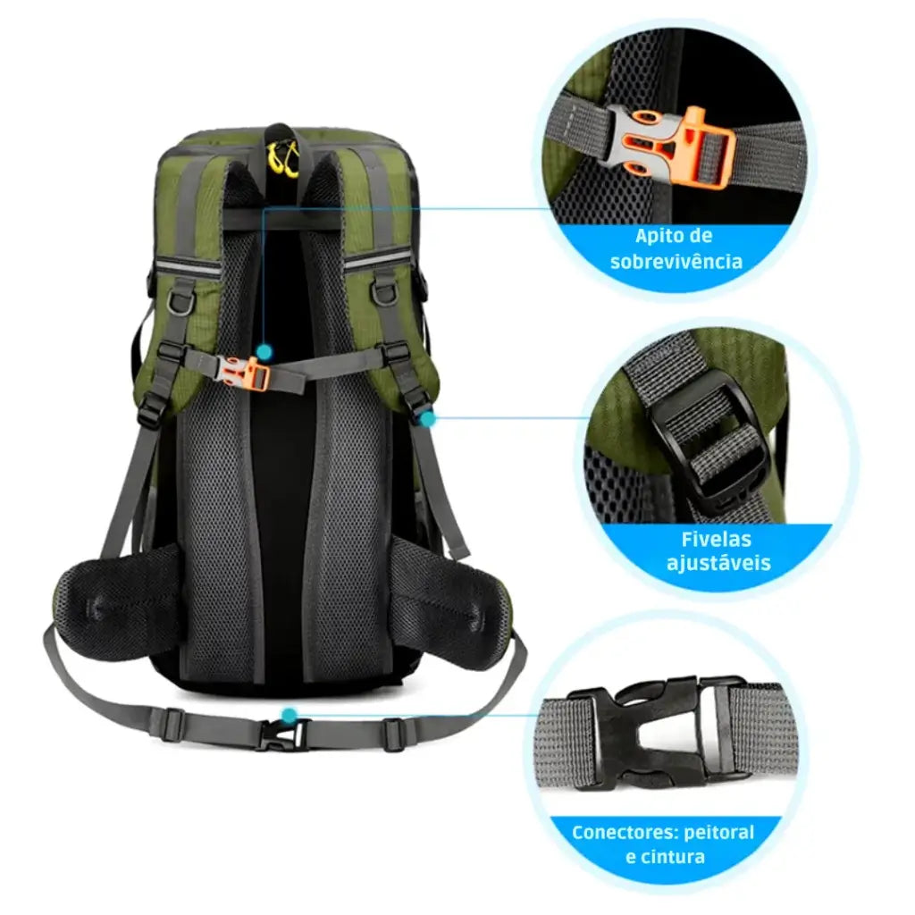 Mochila Cargueira 50 litros Trekking Lorennzi 7