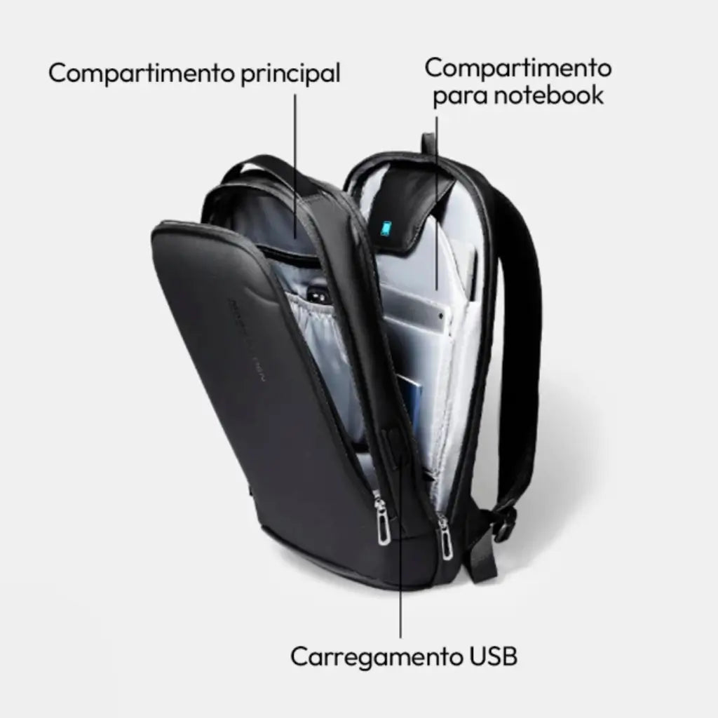 Mochila Executiva Impermeável Notebook 15.6" USB Lorennzi 10